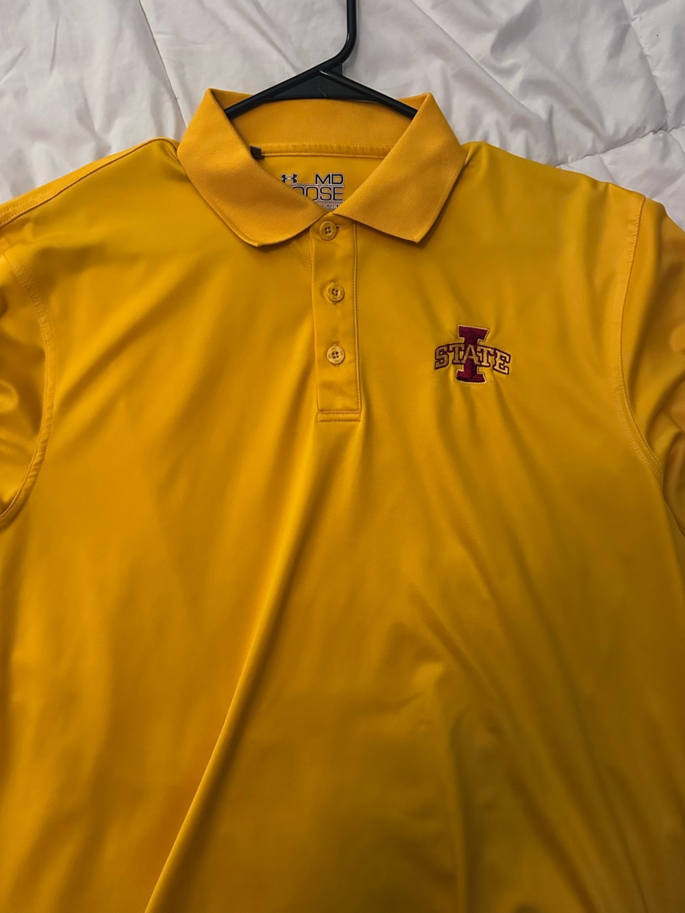 Under Armour Yellow Polo with Embroidered Logo